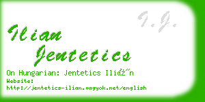 ilian jentetics business card